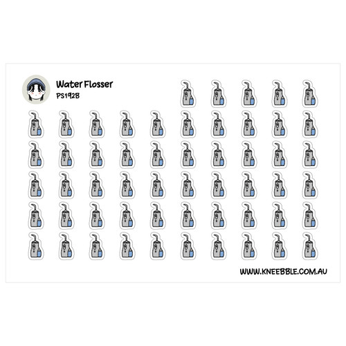 Water flosser stickers - water,